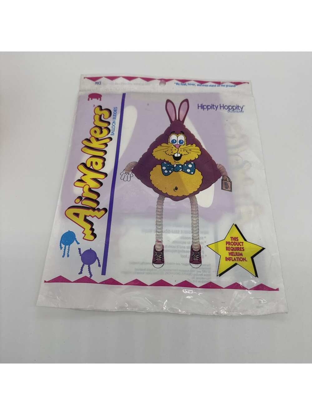 AirWalkers Balloon Buddies Easter Bunny Rabbit Hippity Hoppity Vtg Purple Party